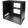 StarTech.com 2-Post 8U Open Frame Wall Mount Network Rack with Built-in Shelf and Adjustable Depth, Computer Rack for IT Equipment, TAA~ WALLSHELF8U