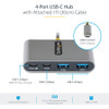 StarTech.com 4-Port USB-C Hub with 100W Power Delivery Pass-Through, 2x USB-A + 2x USB-C, 5Gbps, 1ft/30cm Long Cable, Portable USB 3.0 Hub 5G2A2CPDB-USB-C-HUB