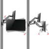 SIIG High Premium Aluminum Gas Spring Wall Mount - Dual Monitor 17" to 32" CE-MT2M12-S1