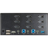 StarTech.com 2 Port Triple Monitor DisplayPort KVM Switch 4K 60Hz UHD HDR, DP 1.2 KVM Switch, 2-Pt USB 3.0 Hub, 4x USB HID, Audio, Hotkey SV231TDPU34K