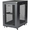 StarTech.com 18U 19" Server Rack Cabinet 4 Post Adjustable Depth 2-30" w/Casters/Cable Management/1U Shelf, Locking Doors and Side Panels RK1833BKM