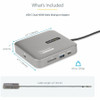 StarTech.com USB C Multiport Adapter, Dual 4K 60Hz HDMI 2.0b, 2x 10Gbps USB Hub, 100W PD Pass-Through, GbE, SD, Mini Dock, Win/Mac 102B-USBC-MULTIPORT