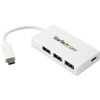 StarTech.com 4 Port USB C Hub with 1x USB-C & 3x USB-A (SuperSpeed 5Gbps) - USB Bus Powered - Portable/Laptop USB 3.0 Type-C Hub - White HB30C3A1CFBW