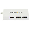 StarTech.com 4 Port USB C Hub with 1x USB-C & 3x USB-A (SuperSpeed 5Gbps) - USB Bus Powered - Portable/Laptop USB 3.0 Type-C Hub - White HB30C3A1CFBW