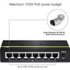 TRENDnet 8-Port Gigabit PoE+ Switch, 8 x Gigabit PoE+ Ports, 123W PoE Power Budget, 16 Gbps Switching Capacity, Desktop Switch, Ethernet Network Switch, Metal, Lifetime Protection, Black, TPE-TG80G TPE-TG80G