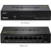 TRENDnet 8-Port Gigabit GREENnet Switch, Ethernet Network Switch, TEG-S82G, 8 x 10-100-1000 Mbps Gigabit Ethernet Ports, Ethernet Splitter, 16 Gbps, Metal, Lifetime Protection, Black TEG-S82g