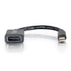 C2G 6in Mini DisplayPort to DisplayPort Adapter - Mini DP to DP Adapter - 4K 30Hz - Black - M/F 54303