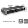 StarTech.com Thunderbolt 3 Dock - Dual Monitor 4K 60Hz TB3 Docking Station with DisplayPort - 85W Power Delivery, 6-Port USB 3.0, SD, GbE TB3DOCK2DPPD