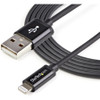 StarTech.com 2m (6ft) Long Black Apple�&reg; 8-pin Lightning Connector to USB Cable for iPhone / iPod / iPad USBLT2MB