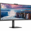 AOC CU34V5CW 34" Class Webcam UW-QHD Curved Screen LED Monitor - 21:9 - Black CU34V5CW