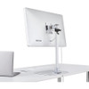 StarTech.com Single Monitor Stand, For up to 34" (30.9lb/14kg) VESA Mount Monitors, Works with iMac / Apple Cinema Displays, Steel, Silver ARMPIVSTND