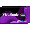 ViewSonic VG2448A-2_H2 24 Inch Dual Pack Head-Only 1080p IPS Monitor with Ultra-Thin Bezels, HDMI, DisplayPort, USB, and VGA for Home and Office VG2448A-2_H2