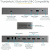 StarTech.com Thunderbolt 3 Dock w/USB-C Host Compatibility - Dual 4K 60Hz DP 1.4 or HDMI TB3/USB-C Docking Station - 1x 8K - 96W PD/5xUSB TB3CDK2DH