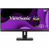 ViewSonic Ergonomic VG3456A - 34" 21:9 Ultrawide 1440p IPS Monitor with Built-In Docking, 100W USB-C, RJ45 - 300 cd/m&#178; VG3456A