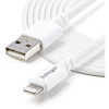 StarTech.com 3m (10ft) Long White Apple�&reg; 8-pin Lightning Connector to USB Cable for iPhone / iPod / iPad USBLT3MW