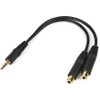 StarTech.com Stereo Splitter Cable - Phono Stereo 3.5mm (M) - Phono 2x Stereo (F) - 6in MUY1MFF