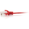 C2G 5ft Cat6 Snagless Unshielded (UTP) Slim Ethernet Cable - Cat6 Network Patch Cable - PoE - Red 01167