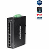 TRENDnet 8-Port Hardened Industrial Gigabit DIN-Rail Switch, 16 Gbps Switching Capacity, IP30 Rated Metal Housing (-40 to 167 ?F), DIN-Rail & Wall Mounts Included, Lifetime Protection, Black, TI-G80 TI-G80