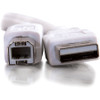 C2G 9.8ft USB to USB B Cable - USB A to USB B - USB 2.0 - White - M/M 13400