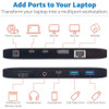 Tripp Lite by Eaton Thunderbolt 3 Dock w USB-C Compatibility, Dual Display - 8K DisplayPort, USB 3.2 Gen 2 10G, USB-A/C Hub, Memory Card, GbE, 60W Charging MTB3-DOCK-03