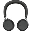 Jabra Evolve2 75 Wireless On-ear Stereo Headset - USB-C - Unified Communication - Black - Binaural - Ear-cup - 3000 cm - Bluetooth - 20 Hz to 20 kHz - MEMS Technology Microphone - Noise Cancelling 27599-989-899