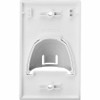 Tripp Lite by Eaton Single-Gang Up-or Down-Angle Bulk Cable Wall Plate, White, TAA N042-BC1-WH