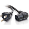 C2G 10ft 18 AWG Universal Right Angle Power Cord (NEMA 5-15P to IEC320C13R) 27909