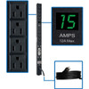 Tripp Lite by Eaton 1.5kW Single-Phase Local Metered PDU, 100-127V Outlets (8 5-15R), 5-15P, 15 ft. (4.57 m) Cord, 0U Vertical, 24 in. PDUMV15-24