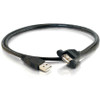 C2G 2ft Panel-Mount USB 2.0 A Male to A Female Cable 28063