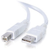 C2G 16.4ft USB to USB B Cable - USB A to USB B - USB 2.0 - White - M/M 13401