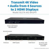 Tripp Lite by Eaton 4x2 HDMI over Cat6 Matrix Switch Kit, Switch/2x Pigtail Receivers - 4K 60 Hz, HDR, 4:4:4, PoC, 230 ft. (70.1 m), TAA B127A-4X2-BH2PH
