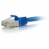 C2G 6in Cat6 Snagless Shielded (STP) Ethernet Cable - Cat6 Network Patch Cable - PoE - Blue 00980