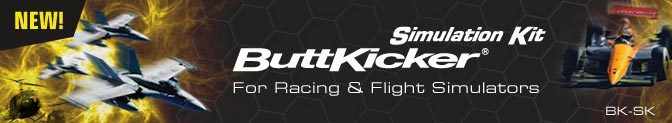 Buttkicker BK-SK Simulation Kit for Sim Racing and Flight Simulation