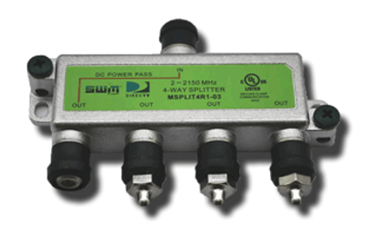 Directv Approved Swm Mrv 4 Way Wide Band Splitter