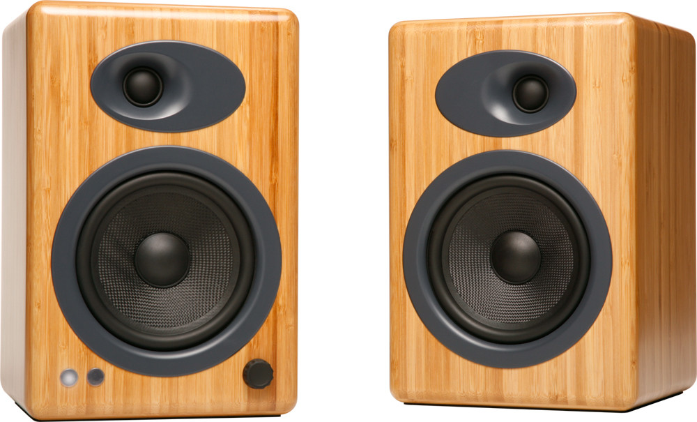 Audioengine A5+ Natural Bamboo Premium Powered Bookshelf Speakers