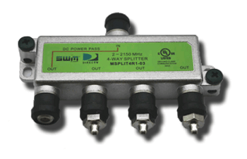 DIRECTV Approved SWM MRV 4-Way Wide Band Splitter