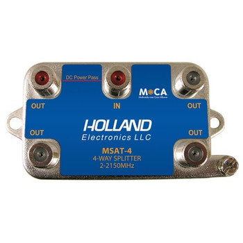 Holland Electronics MSAT-4 MoCA 4-Way Splitter DIRECTV Approved