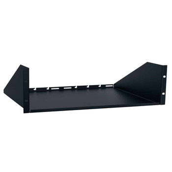 LOWELL MANUFACTURING US-214 Rack Utility Shelf-2u, 14in D, Blk US-214