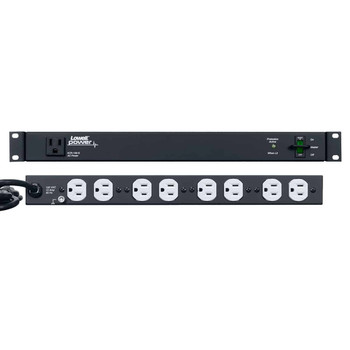 LOWELL MANUFACTURING ACR-159-S Power Panel-15a 9-Outlets 1u 9' Cord 1-Stage Surge Supp With 1 Led Ground Term 9' Cord Ul Listed Imp ACR-159-S