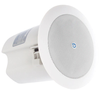 ATLASIED FAP40T 4" In-Ceiling Speaker 16W 70/100v Transformer Ported Enclosure White Pair FAP40T