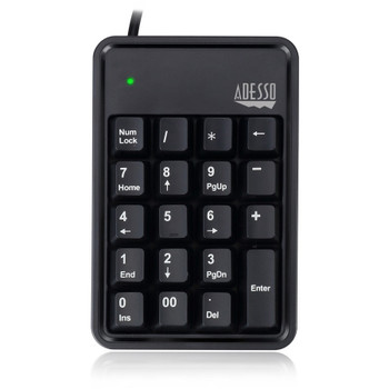 Adesso 19-Key Mechanical Keypad with 3-Port USB Hub AKB-600HB