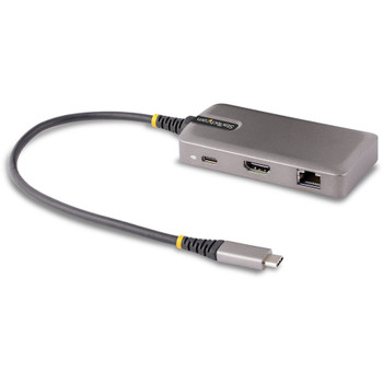 StarTech.com USB-C Multiport Adapter, 4K60Hz HDMI, HDR, 2-Port 5Gbps USB Hub, 100W PD Pass-Through, GbE, Mini Dock, Windows/macOS/ChromeOS 103B-USBC-MULTIPORT
