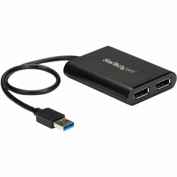 StarTech.com USB to Dual DisplayPort Adapter - 4K 60Hz - USB 3.0 5Gbps - USB Dual Monitor Adapter - Dual DisplayPort Adapter - DisplayLink Certified USB32DP24K60