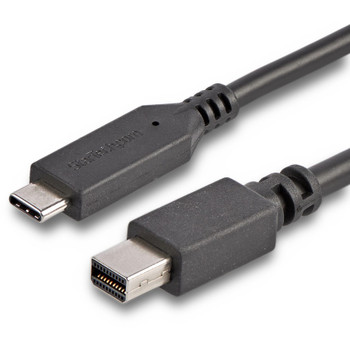 StarTech.com 6 ft. / 1.8 m USB-C to Mini DisplayPort Cable - 4K 60Hz - Black - USB 3.1 Type-C to Mini DP Adapter Cable - mDP Cable CDP2MDPMM6B