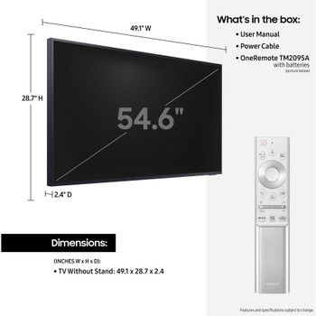 Samsung The Terrace LST7T QN55LST7TAF 54.6" Smart LED-LCD TV - 4K UHDTV - Titan Black QN55LST7TAFXZA