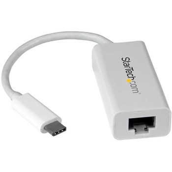 StarTech.com USB-C to Gigabit Ethernet Adapter - White - Thunderbolt 3 Port Compatible - USB Type C Network Adapter US1GC30W