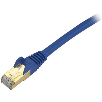 StarTech.com 10ft CAT6a Ethernet Cable - 10 Gigabit Category 6a Shielded Snagless 100W PoE Patch Cord - 10GbE Blue UL Certified Wiring/TIA C6ASPAT10BL