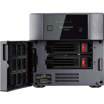 BUFFALO TeraStation 3220 2-Bay SMB 8TB (2x4TB) Desktop NAS Storage w/ Hard Drives Included TS3220DN0802