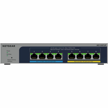 Netgear 8-port Ultra60 PoE++ Multi-Gigabit (2.5G) Ethernet Smart Switch MS108TUP-100NAS