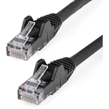 StarTech.com 4.6m(15ft) CAT6 Ethernet Cable, LSZH (Low Smoke Zero Halogen) 10 GbE Snagless 100W PoE UTP RJ45 Black Network Patch Cord ETL N6LPATCH15BK